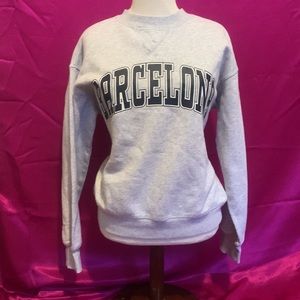 Barcelona gray crewneck size extra small like new Begier fit H&M